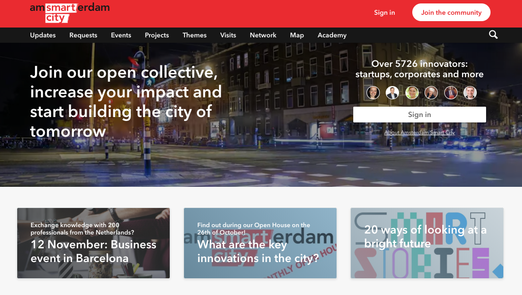 Amsterdam Smart City community homepage
